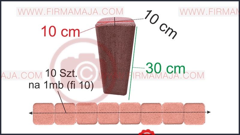 Palisada betonowa kwadrat gładka dostawa cała Polska
