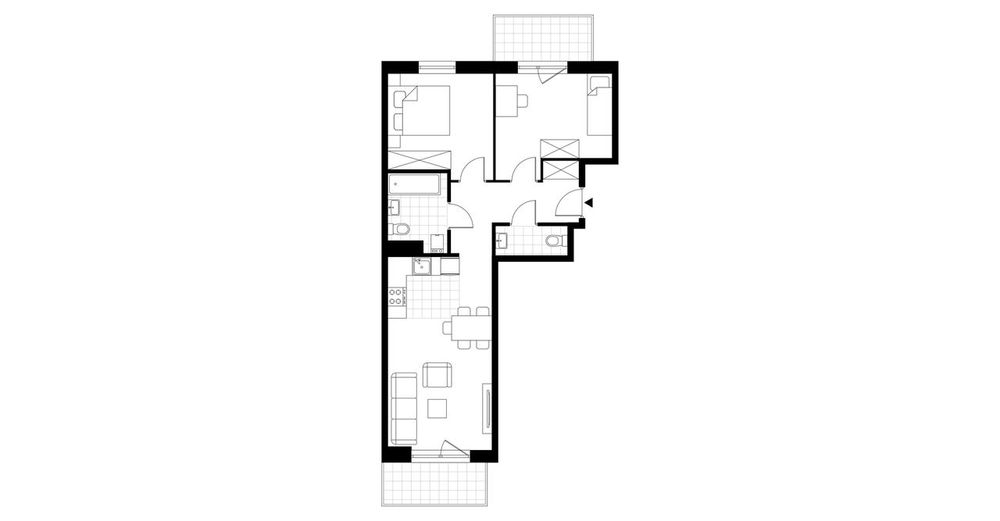 3-pokojowe mieszkanie 59m2 + balkon