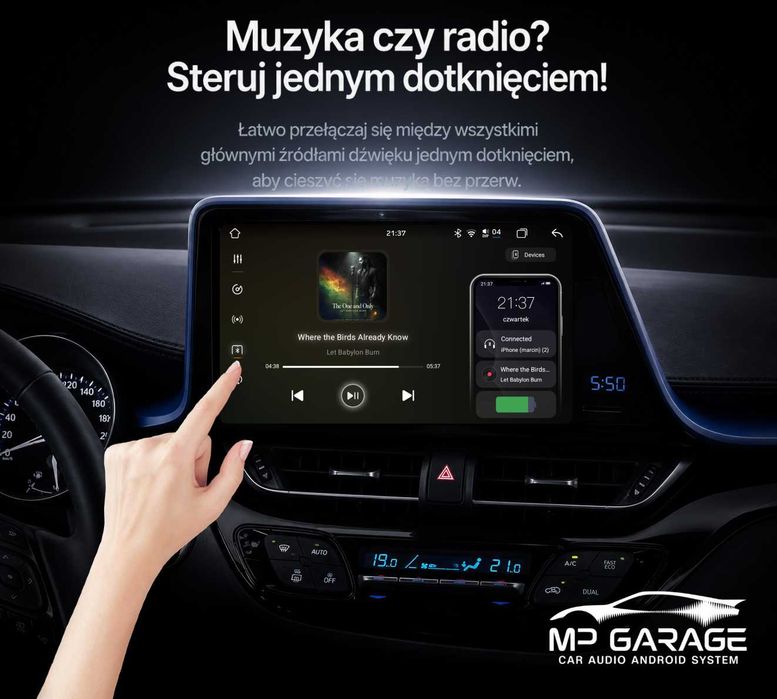 Toyota CH-R Radio Nawigacja Android 14 LTE CarPlay AndroidAuto Montaż Gwarancja PL