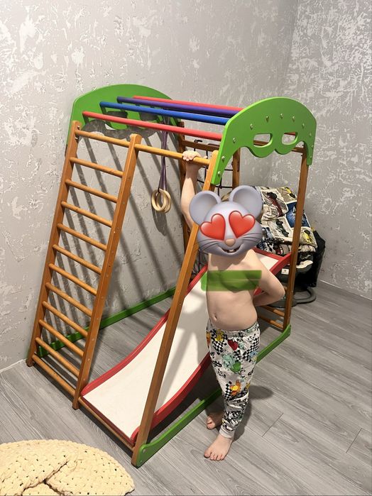 Двоярусне ліжко, ліжко, 3в1, диван , гірка,спорт.комплекс