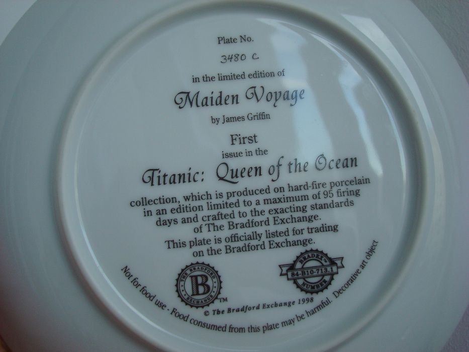 тарілки Титанік 3 шт ліміт вип нові 1998-99 20,5см Великобританія