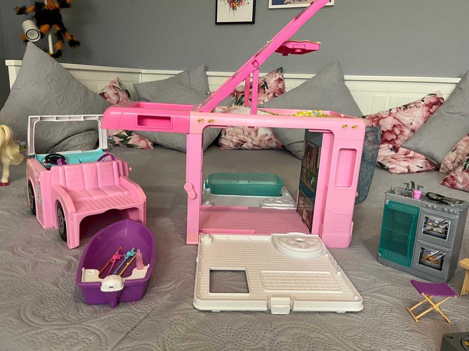 3 ZESTAWY Barbie kamper, z koniem, wróżki, weterynarz - STAN IDEALNY