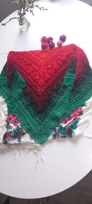 Chusta Merino ombre handmade