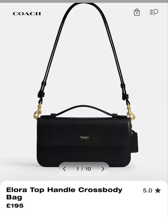 Шкіряна сумочка Coach Elora оригінал