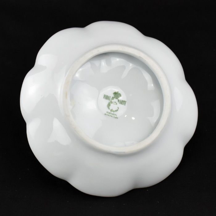 Palmatória com pega Porcelana Vidal Arte, Azul e Dourado