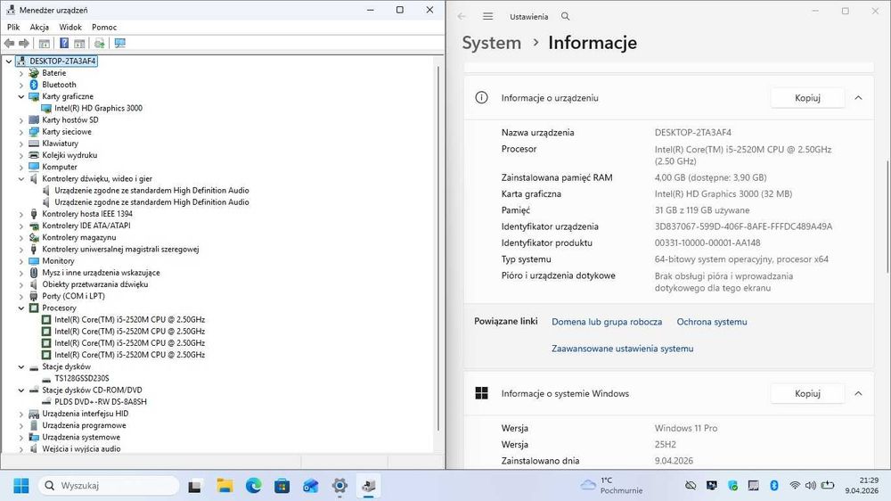 Laptop Dell E5520 SSD i5 Win11 gwarancja.
