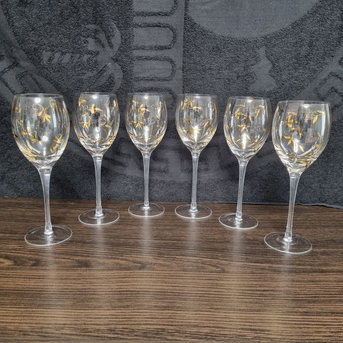 Набор фужеров Luminarc 6 шт + набор фужеров с золотым декором 6 шт