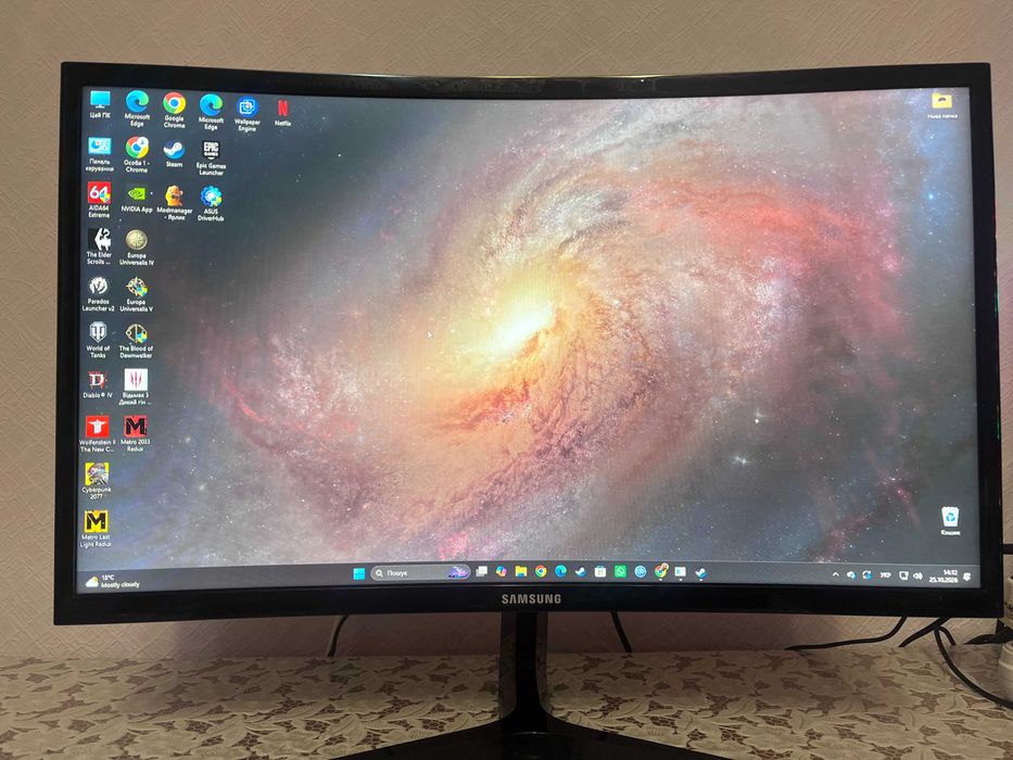 Монітор SAMSUNG Curved 23.5 C24F396F ігровий вигнутий