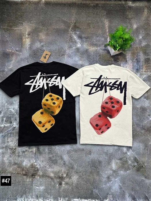 XS S M L XL XXL » Нова Футболка Stussy Fuzzy Dice » Стусси Кубики Великий Принт