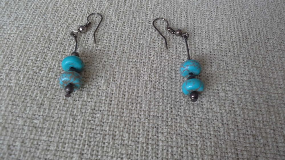 Kolczyki srebrne niebieskie