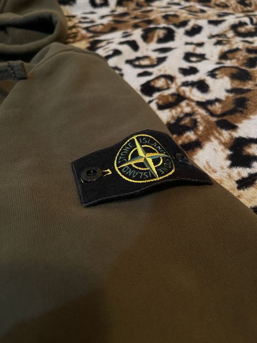 Stone island zipp hoodie хаки