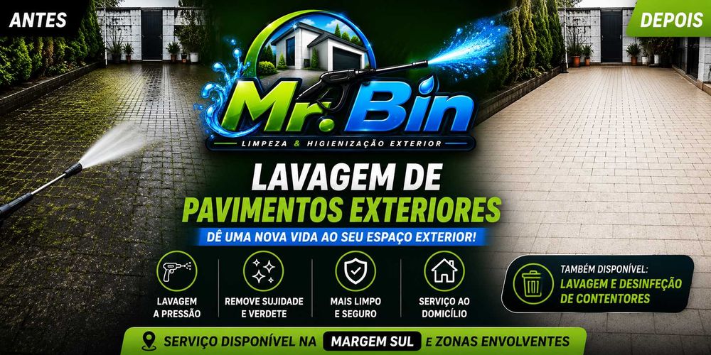 Limpeza de Pavimentos Exteriores | Margem Sul