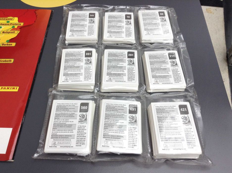 Caderneta completa Mundial Africa do Sul 2010 Panini 638 cromos NOVOS