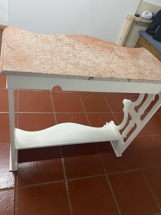 Consola Branca e Marmore