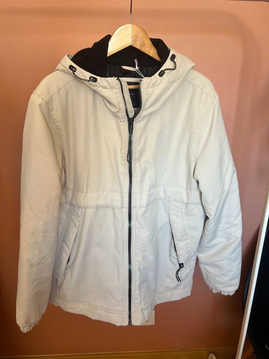 Lefties Cream Padded Zip Jacket Mens
