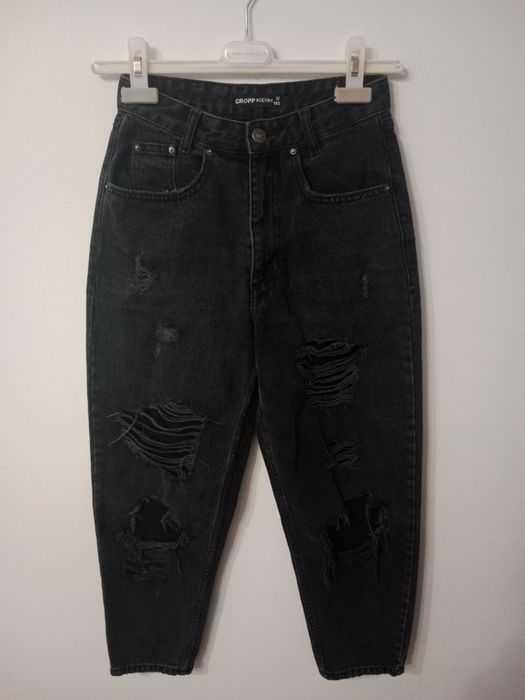 Spodnie mom Cropp xxs czarne