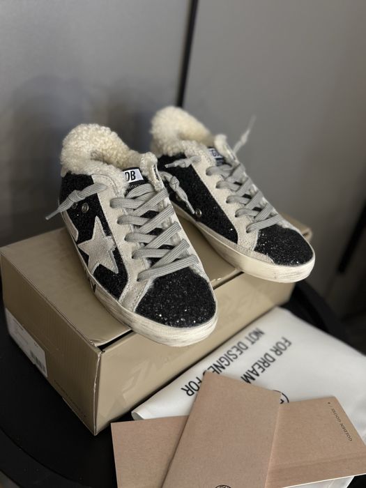 Голден гуз кеды с мехом зимние женские golden goose