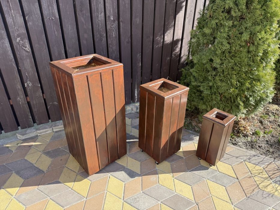 Дерев’яні вазони ручної роботи