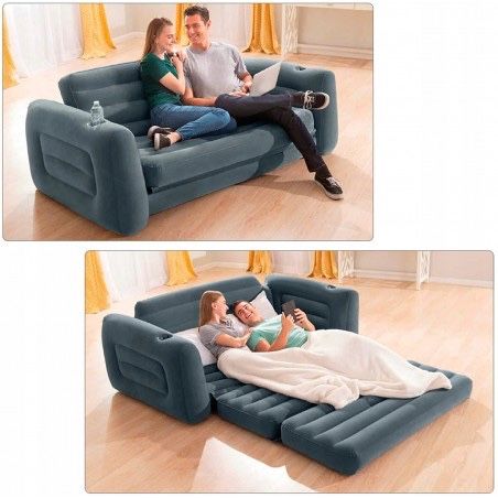 Sofa dmuchana 2w1 INTEX rozkładana- materac- łóżko