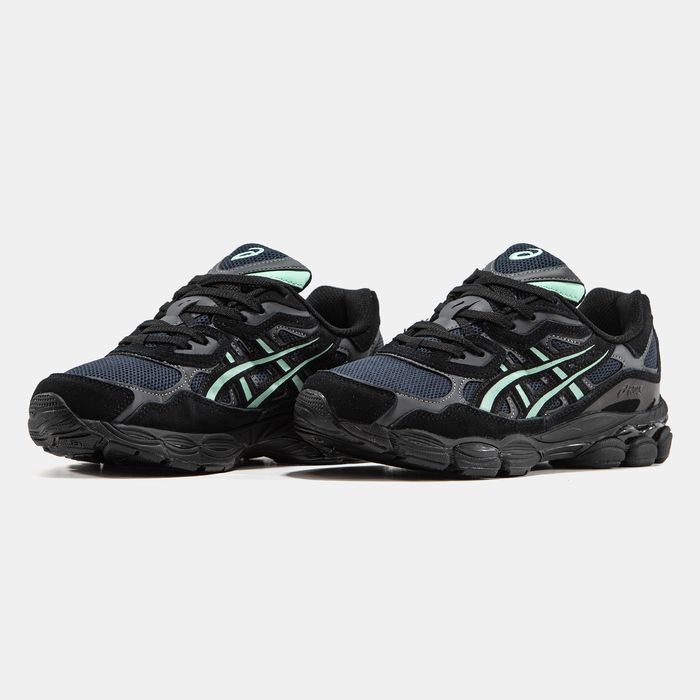 Кросівки Кроссовки Asics Gel-NYC Black Mint Чёрный Мятный Чорний Мята Кросовки повсякденні