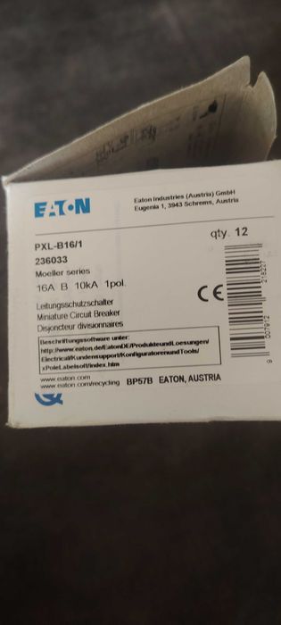 Bezpiecznik B 16A Eaton 12 szt
