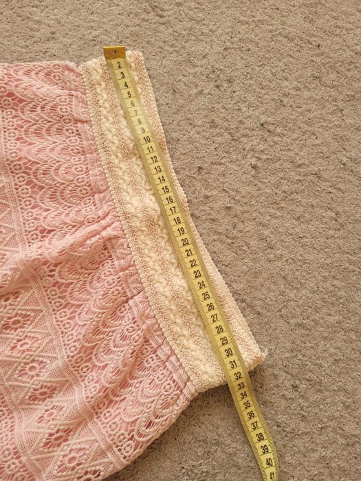 Koronkowa spódniczka pudrowy róż S/M