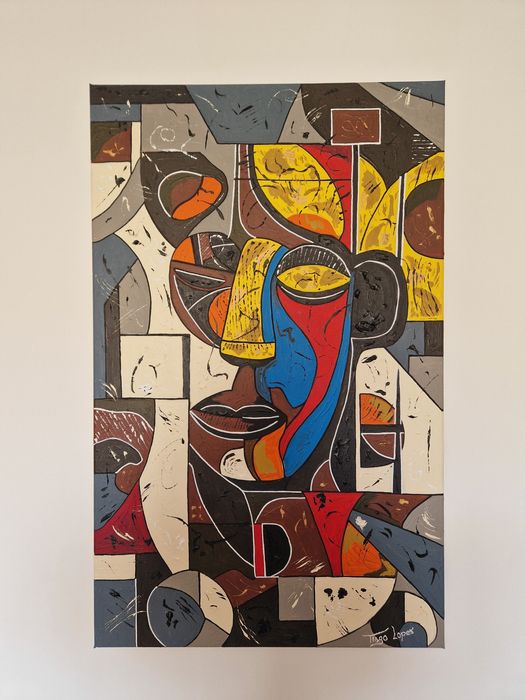 Quadro Cubismo African fc 2025-08