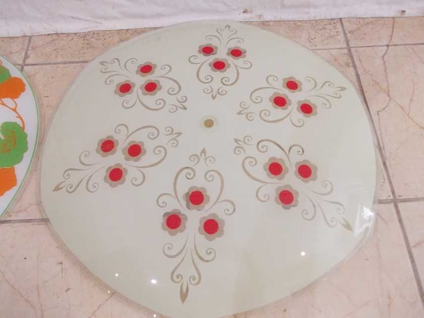 Stare szklane klosze plafony do lamp średica 54 cm.
