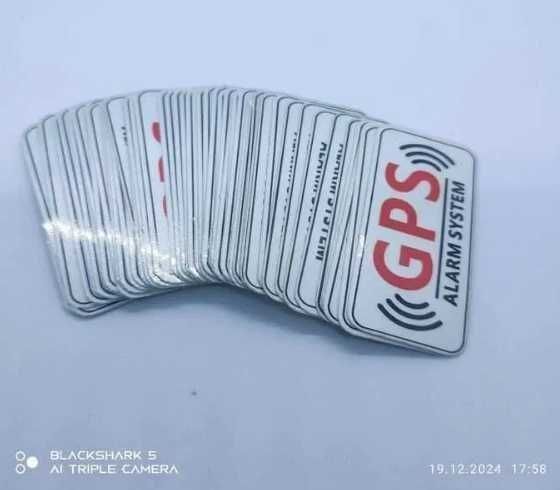4 szt. Naklejki GPS Alarm system