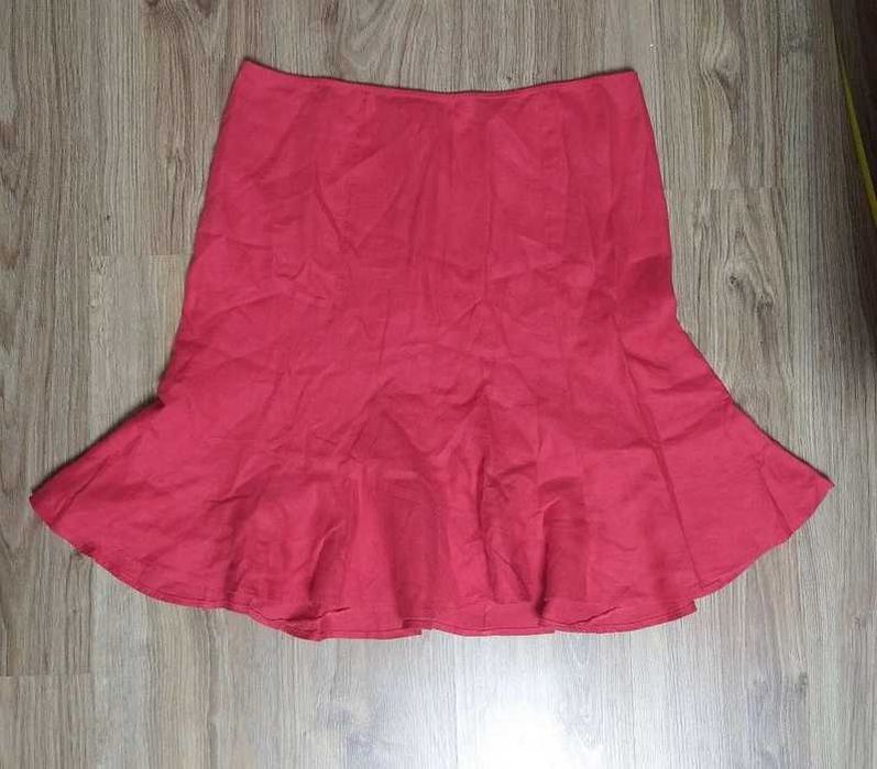 czerwona lniana spódnica Old Navy L