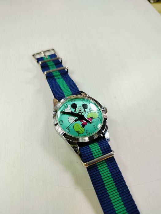 2 x zegarek Roamer Mickey Mouse Myszka Miki mechaniczny nakręcany vintage
