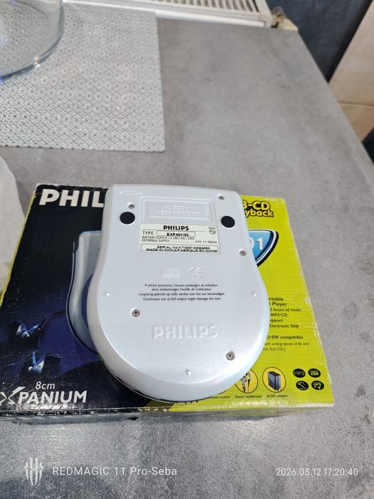 Unikat Philips exp401 8cmMP3 odtwarzacz discman mini dyski