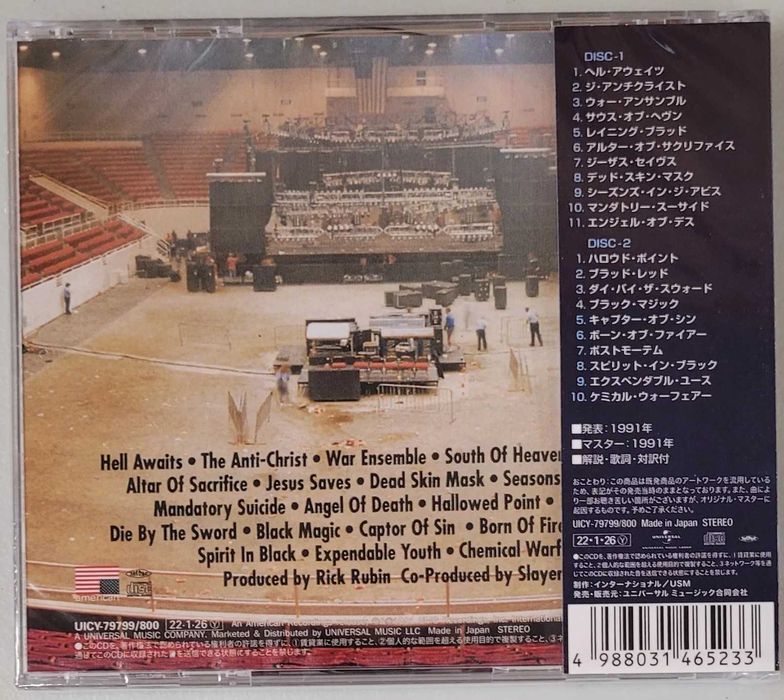 Slayer - Decade Of Aggression: LIVE (2CD/Versão Japonesa) Portes incluídos!