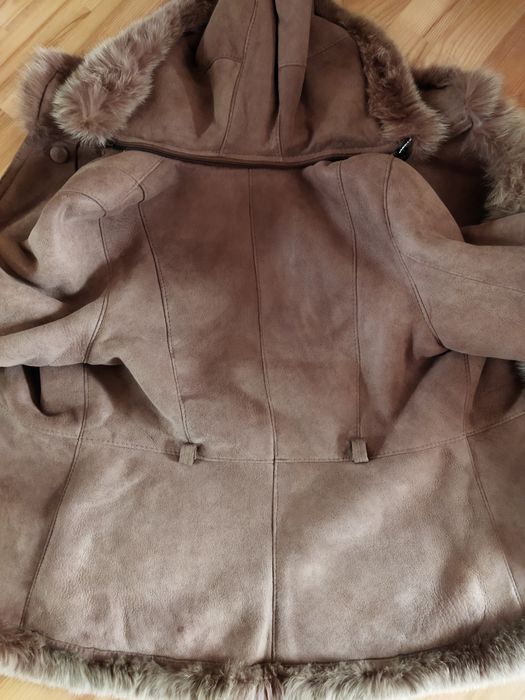 Дублянка натуральна жіноча з капішоном XXXL 62 - 64