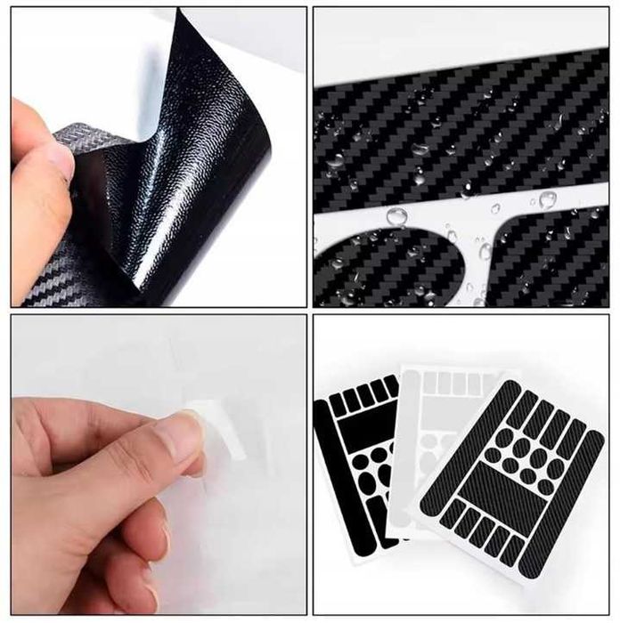 Zestaw 20 naklejek ochrona ramy rower CARBON Folia ochronna *Wejherowo