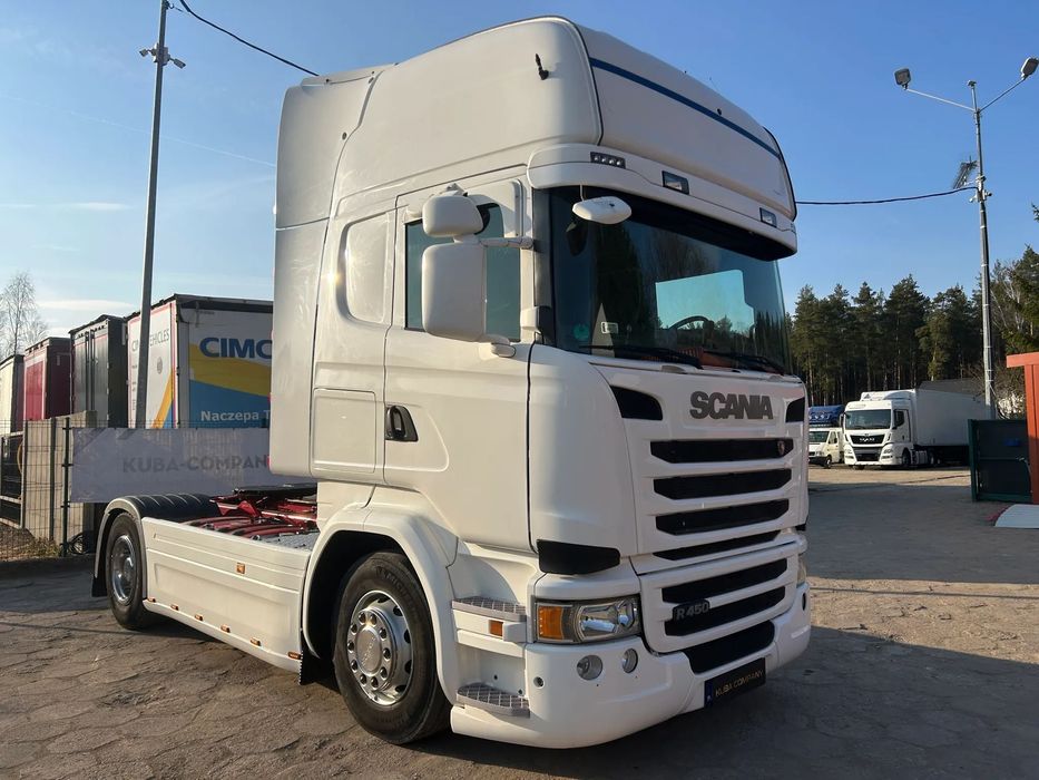 Scania R450 RETARDER / HYDRAULIKA HYVA / ZBIORNIKI 1200 L / KLIMA POSTOJOWA / TACHOGRAF NOWEJ GENERACJI / KABINA STREAMLINE / 2015 ROK !!  Automat z pedałem sprzęgła / Klima postojowa / Full spojlery / EURO 6