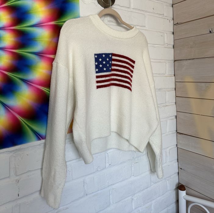 Білий светр Primark з прапором США