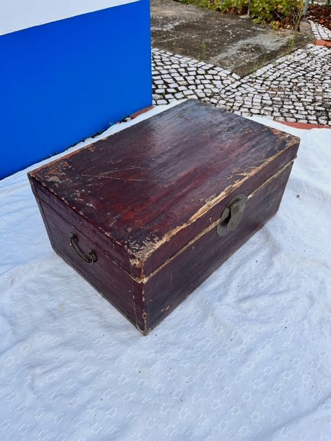 Baú/Arca em folha forrada a tecido