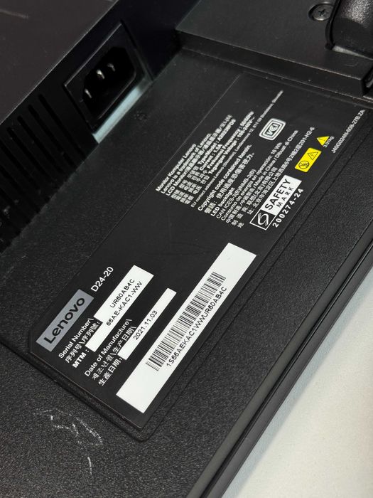 Монітор Lenovo D24-20·FHD·LED·IPS·Тонкі рамки·24"·ПДВ та без·Гарантія
