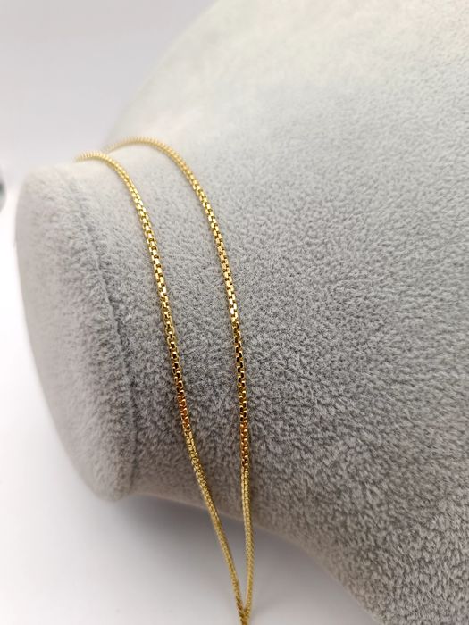 Złoty Łańcuszek Kostka Okrągła 50cm Pr.585 Nowy Zapraszamy