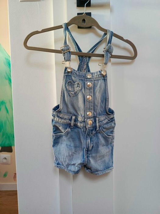 Spodenki ogrodniczki jeansowe h&m