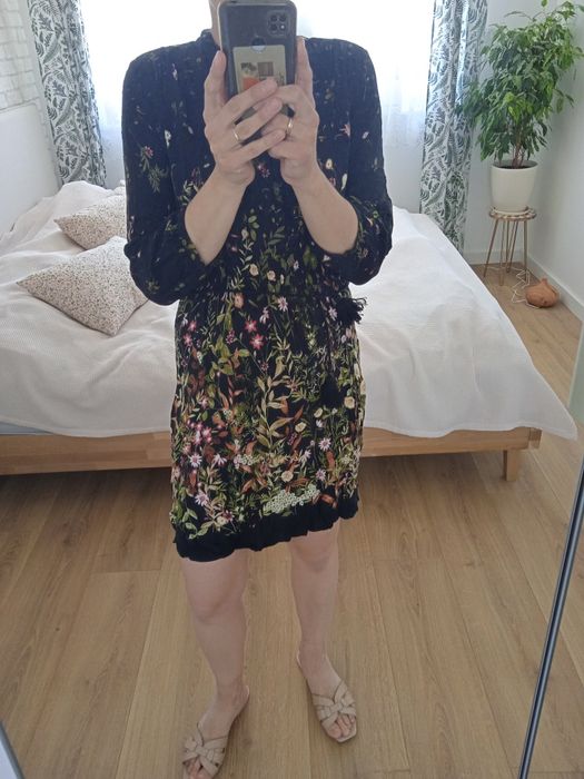 Sukienka Boho kwiaty Reserved r. XS