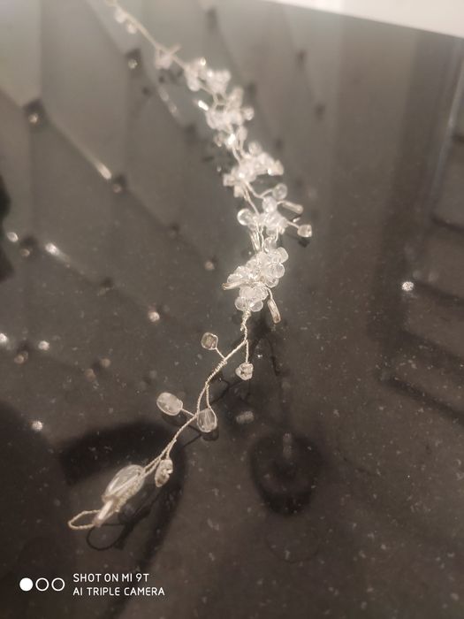 Opaska do włosów wianek ślub