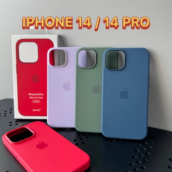 Чехол для iPhone від 12 до 15/Pro/Pro Max Apple Silicone case з MagSafe