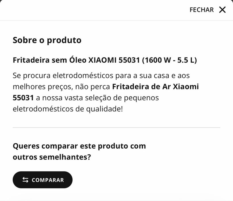 Air Fryier XIAOMI 55031 com garantia