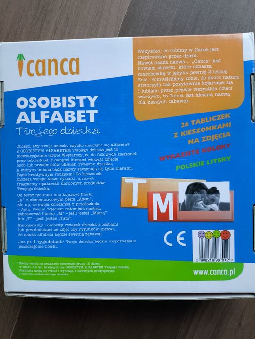 Osobisty Alfabet Canca tabliczki do nauki