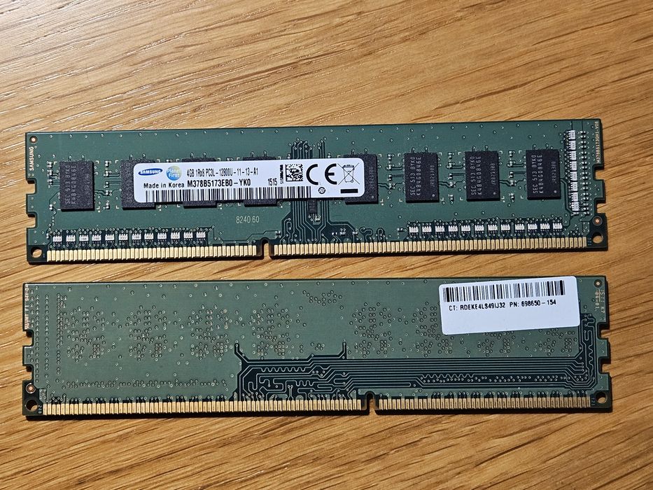 Pamięć operacyjna RAM 2x DDR3 4GB Samsung 1Rx8 PC3L 12800U-11-13-A1