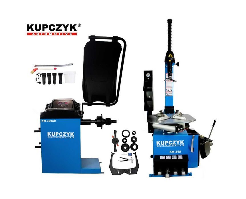 Wulkanizacja Montażownica KM-24A Wyważarka KW-300AD Kupczyk