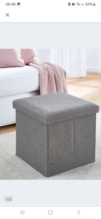 Puf składany ze schowkiem
