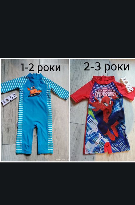 Костюм для купання вік 1-2-3 роки, гідрокостюм